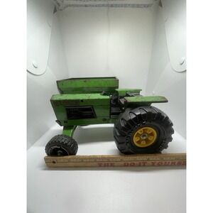 Vintage Tonka Trucks Tractor & Trailer Green Pressed Metal